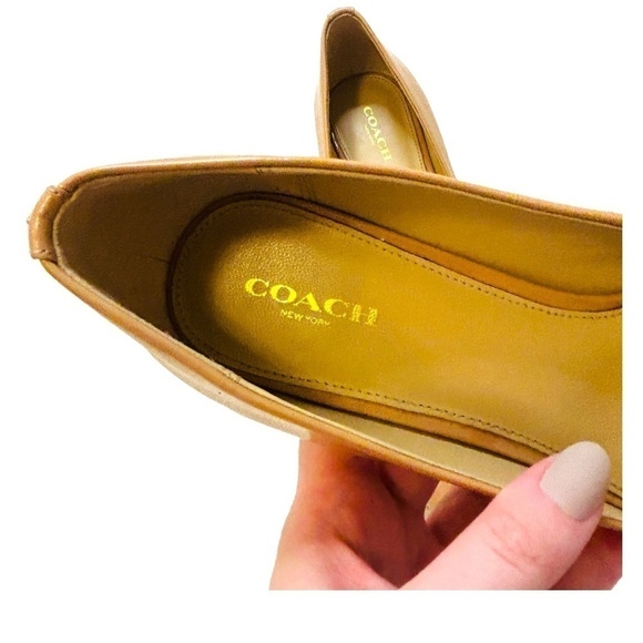 Coach Nude Patent Heels High Heel Pumps SZ 10 - Picture 11 of 13